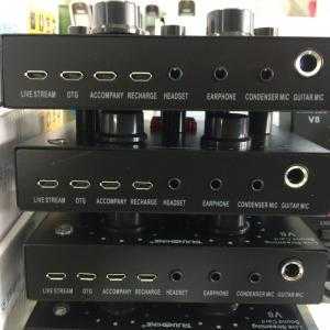 Sound card thu âm Transhine V8 giao diện TIếng Anh dễ dàng Sử dụng