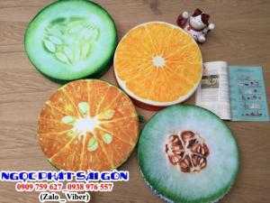 Nệm ngồi bệt hình trái cây 3D. Ngọc Phát Sài Gòn. Mới 100%