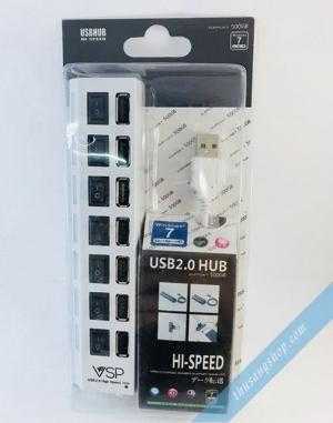 Hub USB 7 port (cổng) VSP chính hãng có công tắc