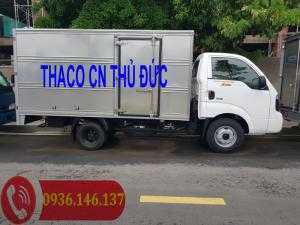 Xe tải KIA K250 màu xanh trắng, hỗ trợ cho vay trả góp.