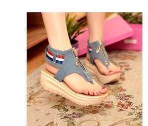 giày sandal dây kéo jeans phù hợp các bạn gái đi chơi dạo phố đi làm và mang hàng ngày
