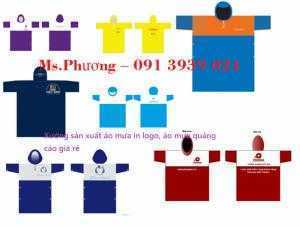 Xưởng áo mưa, áo mưa in logo, áo mưa dù xanh đen
