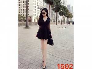 Đầm Xòe Phối Lưới