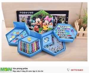 Hộp màu 4 tầng 46 món tập tô cho bé