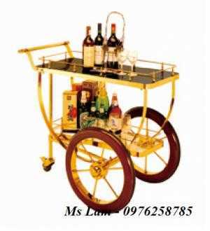 Xe đẩy rượu, xe đẩy rượu 2 tầng, xe đẩy rượu 3 tầng, xe đẩy rượu gỗ