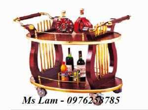 Xe đẩy rượu, xe đẩy rượu 2 tầng, xe đẩy rượu 3 tầng, xe đẩy rượu gỗ
