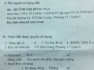 Bán 2 nhà mặt tiền 1 miếng đất q11