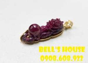 Rồng ruby Nam Phi đỏ phớt tím sang chảnh, đá ruby phong thủy Rồng tài lộc Bells House TPHCM,