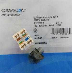 Annam chuyên Phân phối thiết bị mạng, Nhân mạng MODUL JACK RJ45 Cat6 mã 1375055-1