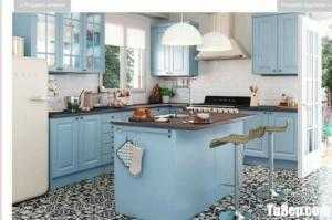 Tủ bếp chất liệu Xoan đào sơn men cao cấp kết hợp bàn đảo dồng bộ – TBN0139