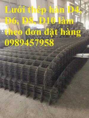 Nhà sản xuất lưới hàn chập phi 6 đổ bê tông ô 100x100, D6 150x150, D6 100x200, A6 250x250