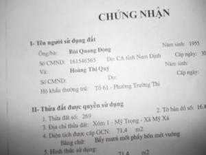 Đang cần bán gấp nhà ngay mặt chợ Mỹ Xá có thể kinh doanh tốt