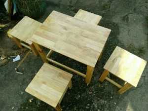 Bàn ghế cafê xếp gỗ giá rẻ