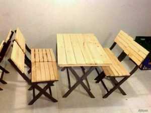 Bàn ghế cafê xếp gỗ giá rẻ