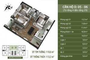Đẹp nhất..! Bán căn hộ Ngoại giao đoàn, 119m2, 3 ngủ, có sổ hồng, viw hồ, giá cực rẻ.