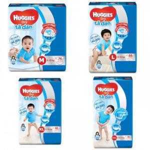 Bỉm dán Huggies size L68, XL62,XXL56 miếng