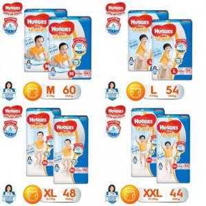 Bỉm quần Huggies size M60, L54, XL48,XXL44 miếng