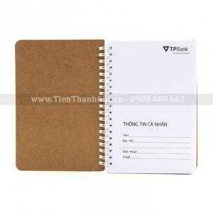 Sổ tay gáy lò xo in logo quảng cáo công ty doanh nghiệp