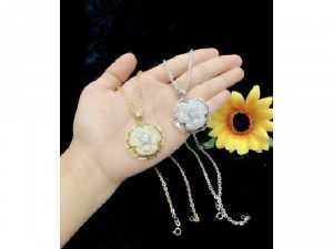 Dây Chuyền Và Mặt Xi Vàng, Trắng 1