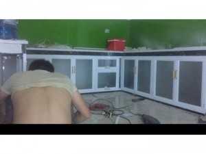 Tủ bếp nhôm kinh cao cấp