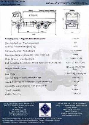 Xe Vận Chuyển Xăng Dầu Kamaz 53229 (6x4) 18m3 Giá Rẻ Nhất Thị Trường
