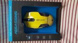 Chuột quang có dây Assassins N500 | chuột game có đèn LED | Màu vàng