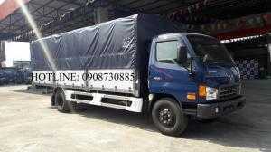 Xe tải hd120sl thùng kèo mui bạt