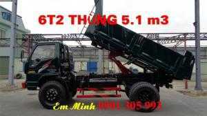 Xe ben 6 tấn 2 thùng 5.1 khối 1 cầu nhãn hiệu chiến thắng giá tốt .