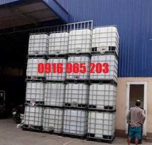 Tank nhựa vuông cũ 1000L, bồn nhựa cũ 1000 lít