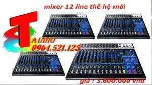 Bộ trộn mixer 12 line thế hệ mới tự động tiếng micro nâng theo tiếng nhạc