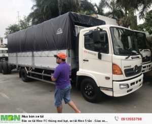 Bán xe tải Hino FC thùng mui bạt, xe tải Hino 5 tấn - Giao xe ngay