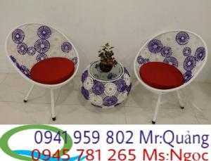 Bàn ghế cafe vườn mây nhựa