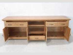 Kệ tivi gỗ sồi 2 cánh 3 hộc kéo RUSTIC R120xS46xC68cm