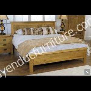 Giường gỗ sồi Harris 1m2x2m - pano đuôi thấp