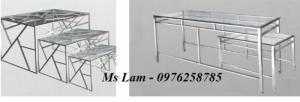 Bàn trang trí buffet,bàn buffet tròn, bàn buffet vuông, bàn buffet HCN
