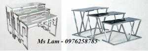 Bàn trang trí buffet,bàn buffet tròn, bàn buffet vuông, bàn buffet HCN