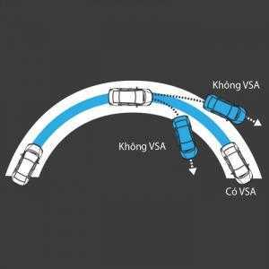 Hệ thống cân bằng điện tử VSA kiểm soát những thay đổi đột ngột, giữ cho xe luôn trong tầm kiểm soát của người lái.