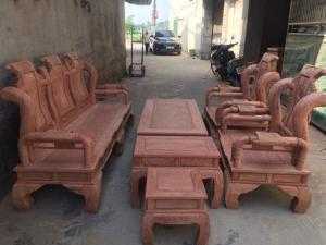 Bộ bàn ghế tần thủy hoàng gỗ hương đá
