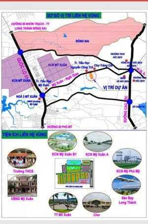 Bán đất tại Đường Mỹ Xuân - Ngãi Giao, Hắc Dịch, Tân Thành, Bà Rịa Vũng Tàu diện tích 100m2 giá 2.2 Triệu/m²