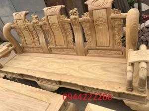 Bộ bàn ghế tần thủy hoàng gỗ cẩm vàng tay 12