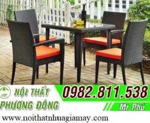 Bàn Ghế Nhựa Giả Mây Phương Đông A35