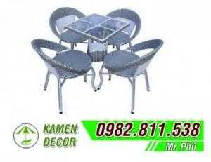 Bàn Ghế Nhựa Giả Mây Phương Đông A37