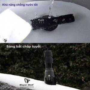 Đèn pin siêu sáng chống nước S016-T6 chính hãng MayorWolf