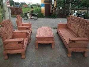 Bộ bàn ghế giá cổ sơn thủy gỗ hương đá