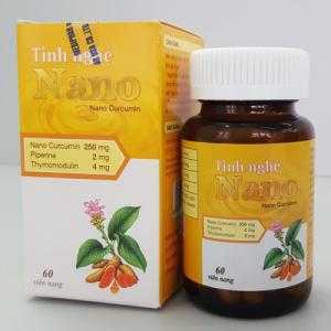 Tinh nghệ Nano lọ 100 viên - Giảm viêm đau dạ dày, tá tràng, làm lành vết thương