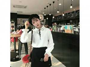 Áo sơmi phối dây ulzzang