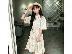 Đầm sơmi ulzzang mặc được hai kiểu