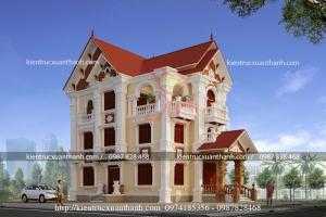 Mẫu thiết kế biệt thự 3 tầng cổ điển nguy nga - tráng lệ