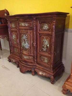 Tủ Thờ Gỗ Cẩm Lai Cẩn Ốc Đẹp Tại Nội Thất Sơn Đông