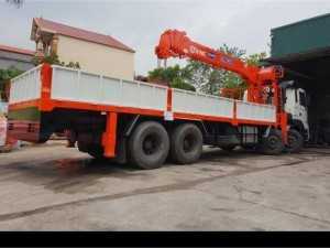 Xe tải hyundai hd320 4 chân gắn cẩu kanglim 10 tấn